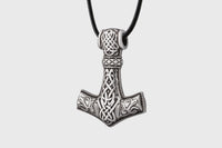 Pingente de prata masculino Thor's Mjolnir Viking