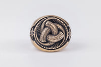 Bague en bronze cornes d'Odin