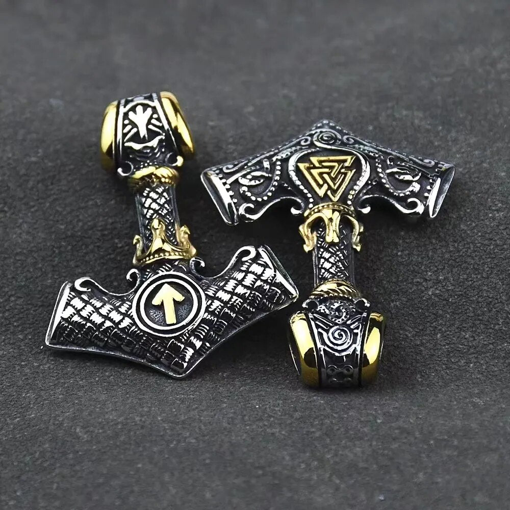 Collier Pendentif Mjölnir (marteau De Thor) En Os Véritable - Amulette Celtique/viking - Fermoir Réglable - 81stgeneration