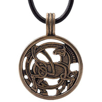 Collier pendentif Sleipnir en bronze