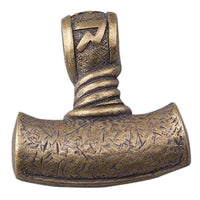 Pendentif marteau de Thor en bronze brut homme ou femme