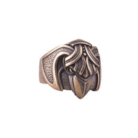 Corvos de Odin anel nórdico de bronze