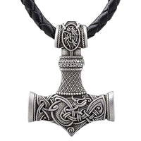 Amulette bronze marteau de Thor couleur argent