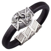 Pulseira de Gancho Banhada a Prata Ravens of Odin