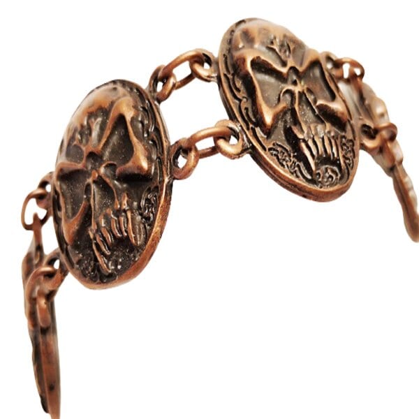 Bracelet NORDIC SKULL en bronze culte mortuaire nordceltique Viking