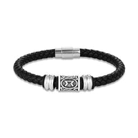 Bracelet runes viking Futhark en cuir : choisissez votre symbole viking !