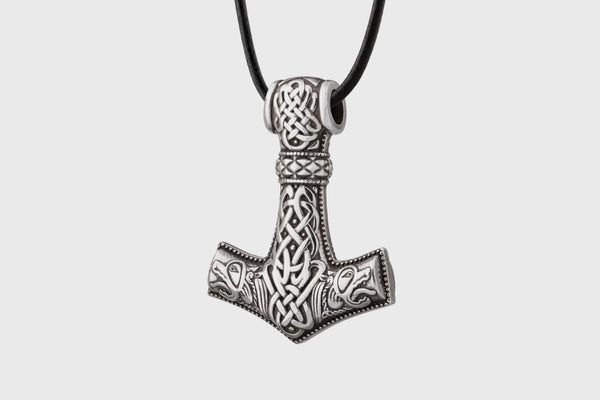 Collier Homme Acier Inoxydable Vikings Runes - Marteau De Thor Mjolnir FaithHeart