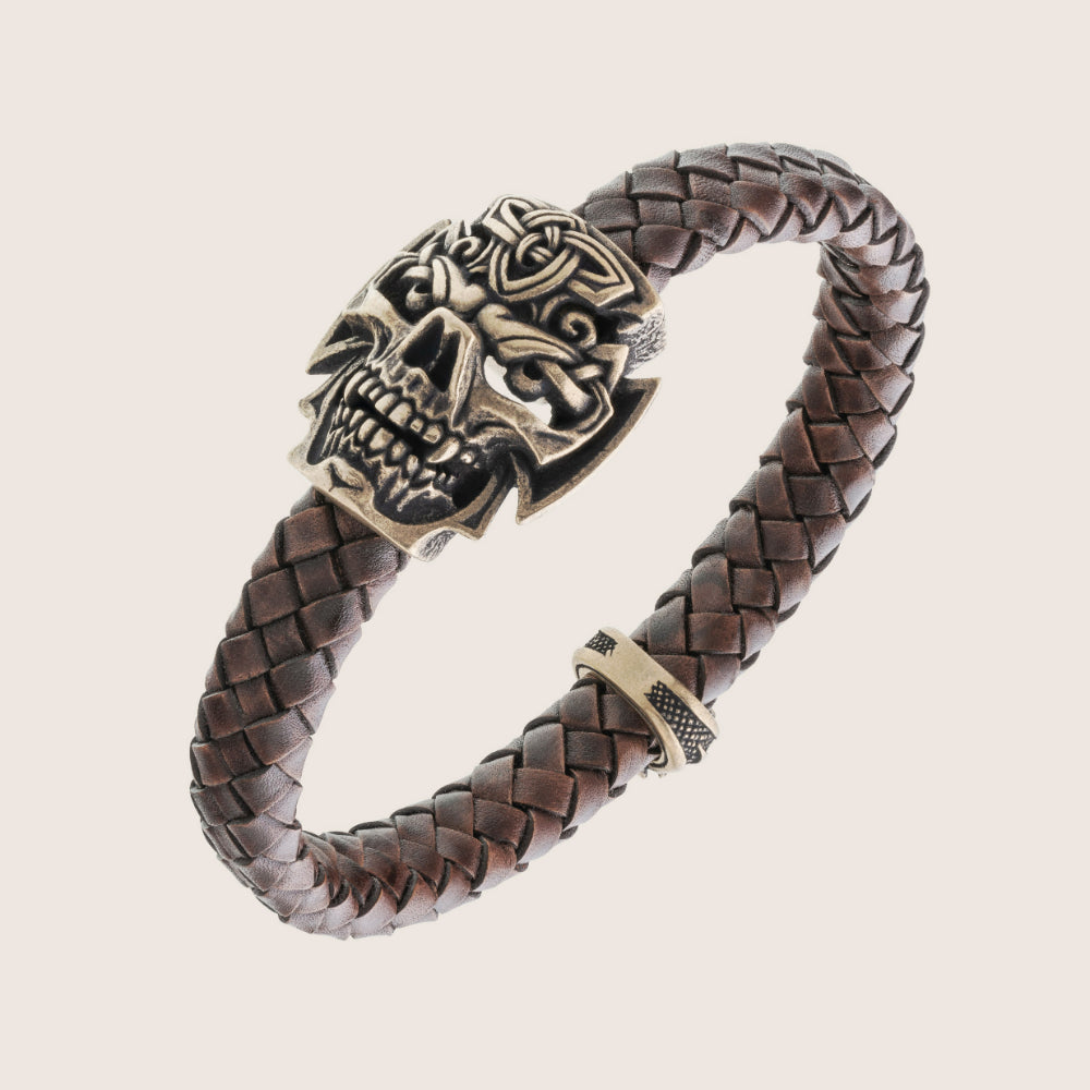 FaithHeart Broche Épingle Gothique Tête De Mort – Style Viking & Biker, Acier Inoxydable 316L, Cadeau Avec Boîte