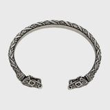 Bracelet viking artisanal représentation Hati et Skoll en étain