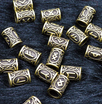 Perles de barbe symboles viking en bronze