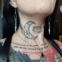 Boucles d'oreilles punk viking femme avec pointes de dragon en acier inoxydable