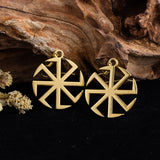 Boucle d'oreille symbole kolovrat viking