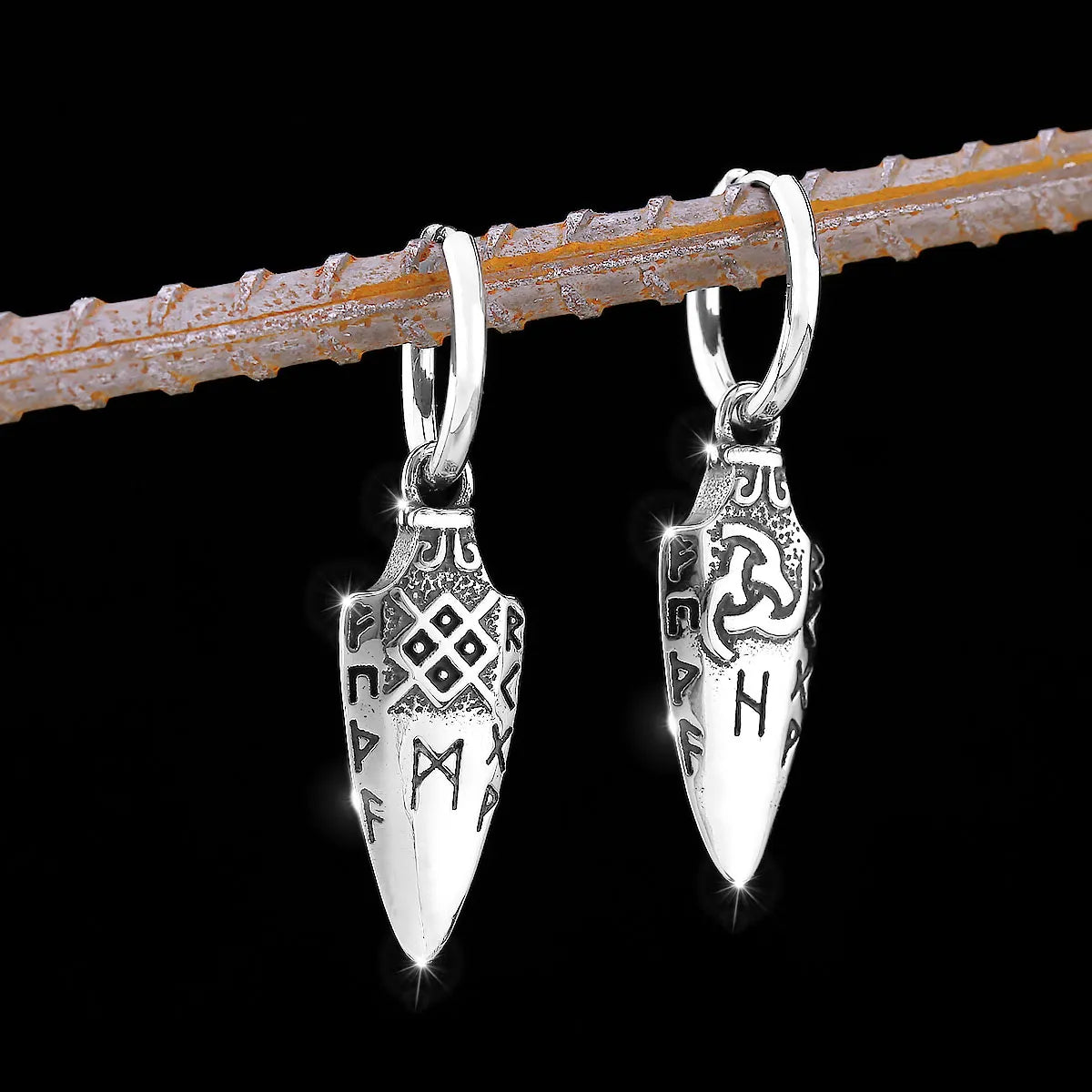 Boucles D'Oreille Tête De Mort En Acier Inoxydable - Style Viking Pour Homme Et Femme - 4 Modèles Au Choix