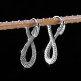 Boucle d'oreille serpent pendante