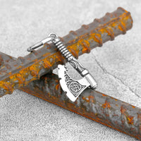 Brincos de machado Viking vintage em aço inoxidável 