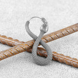 Boucle d'oreille serpent pendante