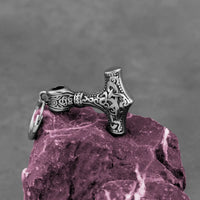 Brincos com símbolo do martelo Viking Thor em aço inoxidável