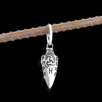 Boucle d'oreille style viking homme pendantes en acier inoxydable : symbole Valknut