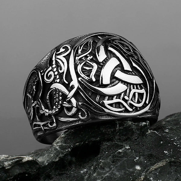 Bague triquetra en acier inoxydable