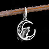 Boucle d'oreille loup viking en acier inoxydable