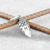 Boucle d'oreille style viking homme pendantes en acier inoxydable : symbole Valknut