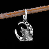 Boucle d'oreille loup viking en acier inoxydable