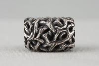 Perle de barbe arbre de vie Yggdrasil en bronze plaqué argent