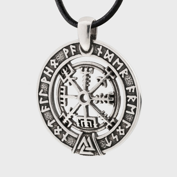 Collier Vegvisir argent sterling