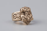 Bague marteau de Thor en bronze italien