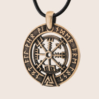 Collier Vegvisir en bronze italien