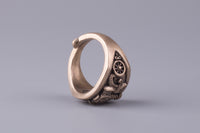 Bague marteau de Thor avec Tanngrisnir Tanngnjóstr