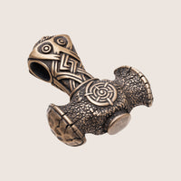 Pingente Viking Martelo de Thor Masculino Feminino de Bronze