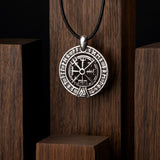 Collier Vegvisir argent sterling