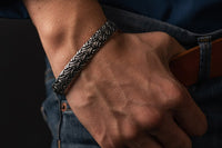 Bracelet homme viking classique en étain fait main : Ragnar Lothbrok