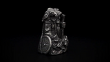 Statue Odin en bronze italien plaqué argent
