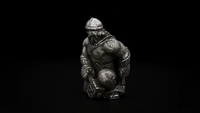 Figurine Thor bronze plaqué argent