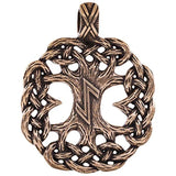 Pendentif bijoux d'Yggdrasil en bronze