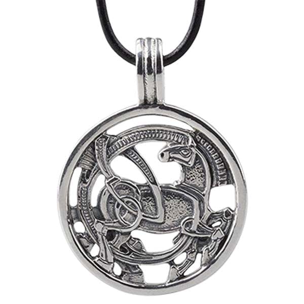 Collier pendentif Sleipnir en argent massif