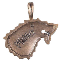 Pingente Lobo Freki de Bronze
