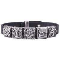 Bracelet motifs nordiques viking argent ou bronze