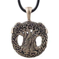 Colar de corvos em bronze representação Yggdrasil