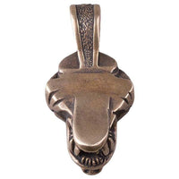 Pendentif collier tête du loup Fenrir bronze brut