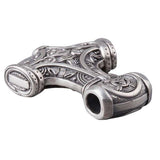 Collar Jormungand con martillo de Thor de plata vikingo para hombre