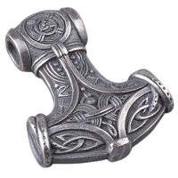 Collar de hombre vikingo de bronce con martillo de Thor Jormungand
