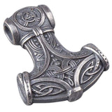 Collar de hombre vikingo de bronce con martillo de Thor Jormungand