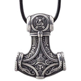 Collar de hombre vikingo de bronce con martillo de Thor Jormungand