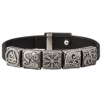 Bracelet viking Midgard en argent massif 925