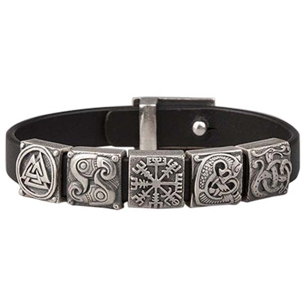 Pulsera vikinga Midgard en plata maciza 925