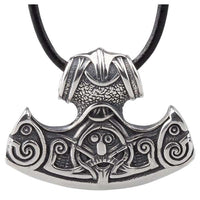 Pendentif hache viking en argent : heaume de la terreur ☠️😱