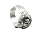 Bague en argent viking corbeaux d'Odin